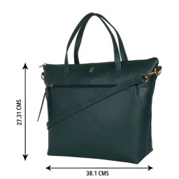 Baggit Green Solid Large Handbag image 5