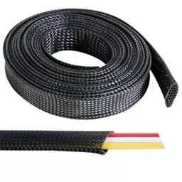 Rpi Ind Black Polyester Braided Wire Sleeve 10 mm-picture-3