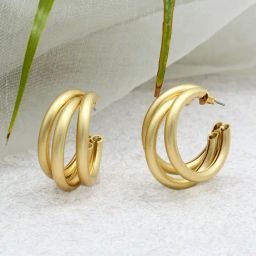 Joker & Witch Claudia Golden Hoop Earrings-picture-42