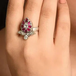 Jaypore Silver Deena Statement Ring-picture-40