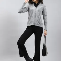 Monte Carlo Grey Self Design Cardigan image 5