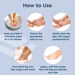 GUBB Pedicure Kit 7 In 1 - Nail Clipper, Pumice Stone, Nail Buffer, Nail Brush image 5