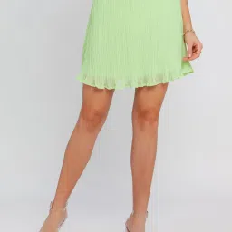 Zink London Light Green Mini Skirt image 1