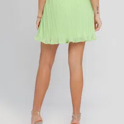 Zink London Light Green Mini Skirt image 2