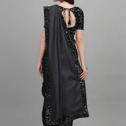 DHAGA SUI Embellished Sequinned Art Silk Heavy Work Saree image 3