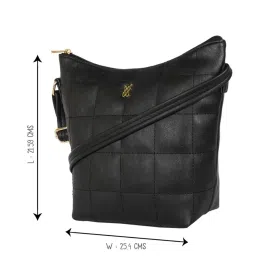 Baggit Black Textured Small Sling Handbag image 5