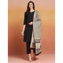 Fabindia Black Printed Dupatta-picture-20