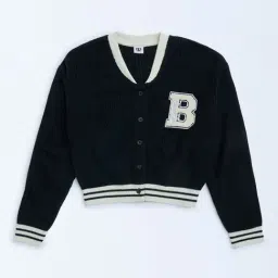 Y&F Kids by Westside Black Text Pattern Knitted Sweater-picture-12