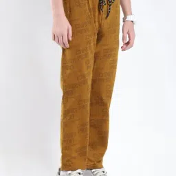 Monte Carlo Boys Khaki Printed Track Pants image 4