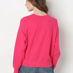 Vero Moda Pink Cotton Printed Sweatshirt image 3