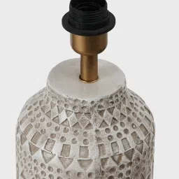 Fabindia Home Ajna Maaya White Ecomix Table Lamp image 5