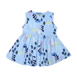 Nino Bambino Kids Blue Organic Cotton Floral Print Dress image 2