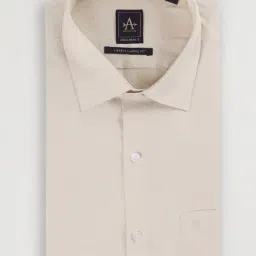 Arrow Beige Cotton Regular Fit Texture Shirt image 5