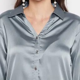 MADAME Grey Regular Fit Shirt image 5