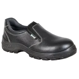 Zain Safety Ladies Steel Toe Safety Shoes PU Single Density Low Ankle Black Buff Barton Genuine Leather Size UK8, ZM-08 (LADIES)-image-41