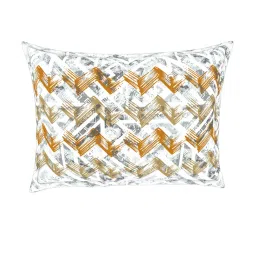 Spaces Grey 144 TC Cotton Printed Double Bed Sheet with 2 Pillow Covers image 3