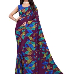 KALINI Geometric Printed Art Silk Saree-picture-20