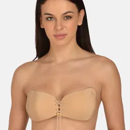 Mod & Shy Beige Non Wired Padded Plunge Bra image 1