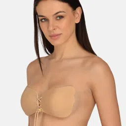 Mod & Shy Beige Non Wired Padded Plunge Bra image 4