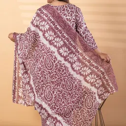 Readiprint Women Ethnic Motifs Printed Regular Sequinned Pure Cotton Kurta with Palazzos & With Dupatta image 5