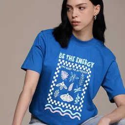 The Roadster Life Co. Printed Drop-Shoulder Sleeves Relaxed Fit T-shirt-image-33