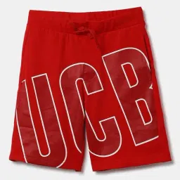 United Colors of Benetton Kids Red Cotton Printed Shorts-image-80