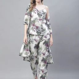 TAG 7 White Printed Top & Pant With Shrug Set-picture-42