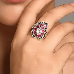 Jaypore Silver Deena Statement Ring-picture-33