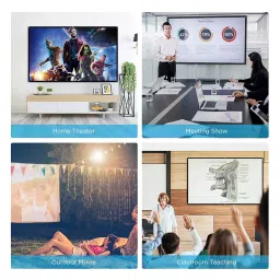 Sii 1.83 x 1.22 m (6x4 Ft) Projector Screen HD 4K Portable and Foldable Projection Movies Screen image 3