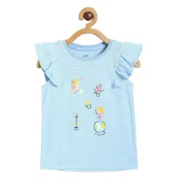 MINIKLUB Kids Blue Cotton Printed Top-image-30