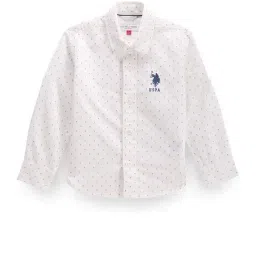 U.S. Polo Assn. Kids White Printed Full Sleeves Shirt-picture-29