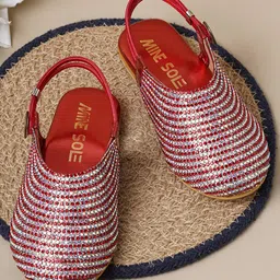mine sole Minesole Stone Embellished Sandals -  Red-picture-16