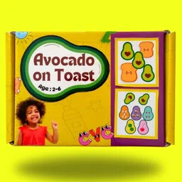 EDUSTAR Avocado On Toast - Preschoolers Card Game for Kids, Fun Matching Game with Avocado-Shaped Cards - Multicolor image 1