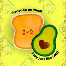 EDUSTAR Avocado On Toast - Preschoolers Card Game for Kids, Fun Matching Game with Avocado-Shaped Cards - Multicolor image 2