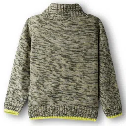 Wingsfield Full Sleeves Typography Patch Detailed Sweater - Green image 2