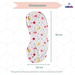 LazyToddler Unisex Baby Cotton Flannel Burp Cloths (Pack of 2) - Combo 4 image 3