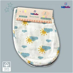 LazyToddler Unisex Baby Cotton Flannel Burp Cloths (Pack of 2) - Combo 4 image 4