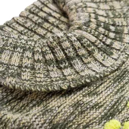 Wingsfield Full Sleeves Typography Patch Detailed Sweater - Green image 4