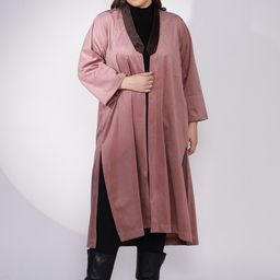 LetsDressUp Women Suede Longline Woven Jacket-picture-28