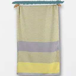 ZAHYA Yellow 1 Striped Bamboo 250 GSM Bath Towel-image-68