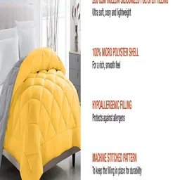 tundwal's Yellow & Grey Heavy Winter Single Bed Comforter image 5