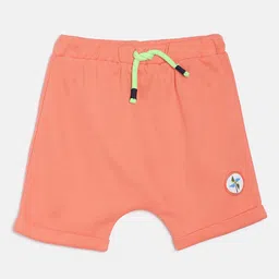 MINI KLUB Boys Green & Orange Solid T-shirt with Shorts image 3