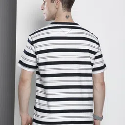 Tommy Hilfiger Round Neck Striped Pure Cotton T-shirt image 4