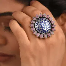 Jaypore Silver Kashish Statement Ring-picture-41