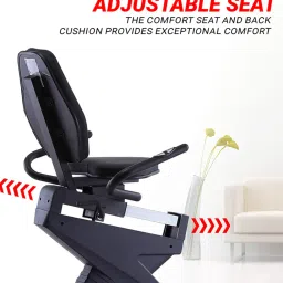 PowerMax Fitness BR-800 Recumbent Bike (Grey) image 5