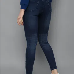 Allen Solly Navy Cotton Mid Rise Jeans image 2