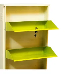 Delite Kom Powder Coated Ivory Green Wall Mounted Metal Shoe Rack ( 4 Shelves DIY) image 5