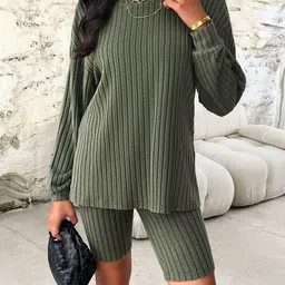 Outzidr Ribbed Top & Cycling Shorts Co-Ord Set-picture-16