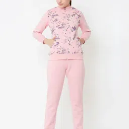 Sweet Dreams Rose Pink Floral Print Winterwear Tracksuit-picture-36
