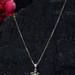 Clara 92.5 Sterling Silver Rhodium-Plated Pearl Lotus Pendant with Chain-picture-12